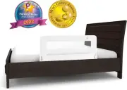 WHITE Bed Rail for Toddlers Bed Swing Down Rails Kid Twin Full Queen 35.5 x 19.5