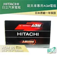 在飛比找PChome商店街優惠-HITACHI 日立 AGM 80 Ah BENZ CLA 