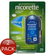 2 x Nicorette Cooldrops 4Mg 20 Lozenges