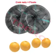 Foldable Shrimp Fish Crab Pot Prawn Crayfish Live Bait Net Fishing Floats Buoys
