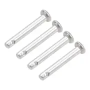 Single Hole Clevis Pins - 3mm x 20mm Flat Head 304 Stainless Steel Pin 4Pcs