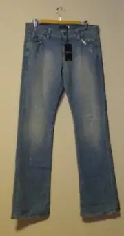 BNWT Vintage Y2K A.M.M. AMM Distressed Mid Rise Jeans - Made in Italy - Size 44