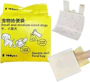 WJnflQN Pet Waste Bags,100X Waste Double Layer Dog Bags | Leak-Proof Odor Control Flushable Holder For Puppies, Portable Trash Holder For Walking Hiking Camping Park Outdoor Travel