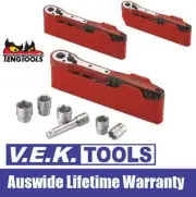 TENG TOOLS 1/4" 3/8" 1/2" RATCHETS WITH BONUS 36PCE SOCKET SET KITS-SP-LIFETIME