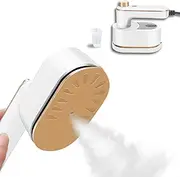 mini clothes steamer iron steamer 2 in 1 Rotatable 180 degrees Handheld Steam Iron (White)