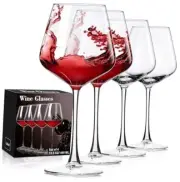 Wine Glasses Set of 2, Hand Blown Wine Glasses, Burgundy Wine Glass Large 2.0