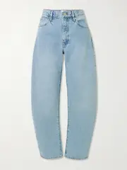 [FRAME] FRAME - The Bubble High-rise Barrel-leg Jeans - Light denim - 30 30 Blue