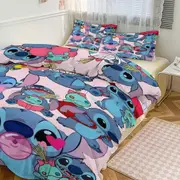 Bed Sheets g622 Stitch Print Bedding Set Pattern Duvet Cove Set 3 Pieces 1 Quilt Cover And 2 Pillowcases for Women Men Teens tq622 Bed Sheets