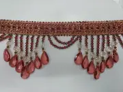 4"Crystal Beaded Fringe Trim-6111-8