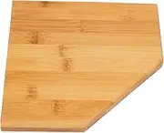 Homoyoyo Rustic Wall Mounted Triangle Corner Shelf Bamboo Storage for Bathroom Kitchen Spacious Design No Drilling Required Elegant Corner Organizer for Home