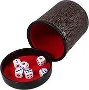 FOYTOKI Noiseless Dice Cup Dice Shaker Container with Dice Supplies for Bar Ktv