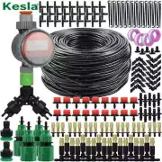 Garden Micro Drip Irrigation Automatic Watering System Kit Timer Controller DIY
