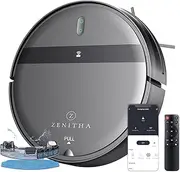 Zenitha Advanced Multi Function Smart Robot Vacuum Cleaner with mop Function, Automatic Recharge, Tangle-Free Suction, Automatic Recharge, Voice/Remote/app Control, pet Friendly, ZenT01