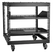 9U 4 Post Open Frame Server Network Rack 584.2 to 1016 mm Adjustable Depth
