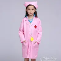 在飛比找樂天市場購物網優惠-兒童小護士醫生職業體驗角色扮演服裝幼兒園錶演出服過家家白大褂