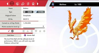 ✨Shiny✨ Moltres Galar For Pokémon Sword & Shield