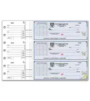 3-On-A-Page High Security 1 Part Business Size Checks / Deluxe-Nebs / 53225DS