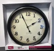 STERLING & NOBLE CLOCK COMPANY #9 QUARTZ WALL CLOCK 12" ROUND LARGE NUMBER FACE