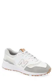 NEW BALANCE GOLF 997 SL Waterproof Spikless Golf Shoe in White /Grey at Nordstrom White/Grey