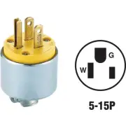 Do it 15A 125V 3-Wire 2-Pole Armored Cord Plug C30-515PA-000 Pack of 50 SIM