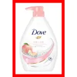 DOVE 多芬桃悦水透沐浴乳1000ML-白桃+白茶/DOVE 多芬GO FRESH清潤沐浴乳 桃悦水透