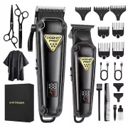 Professional Hair Clippers Set & Cordless Barber Clippers for Men, Clippers S...