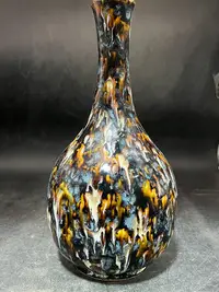 在飛比找Yahoo!奇摩拍賣優惠-吉州窯玳瑁釉長頸瓶