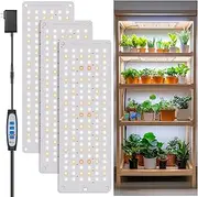 Aumtrly - Grow Light, Full Spectrum Under Cabinet, Plant Lights for Indoor Growing, 3 Panels, Lightweight Plant Light Panel with UL Adapter, Large Area Lighting,