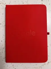 Google Moleskine-Style Notebook - Red - New - Etched Logo