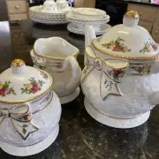 Royal Albert Old Country Roses Teapot NEW 3pc Sets Finished W/ 22k Gold