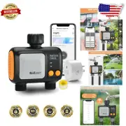 Smart 2 Zone Garden Water Timer - Voice-Controlled Irrigation with APP Remote