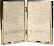 Lawrence Frames Hinged Simply Gold Metal Picture Frame, 4x6 Double