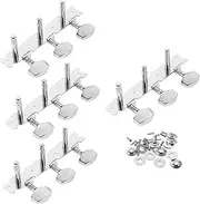 MINAOLULUS 2 Sets Guitar Machine Heads Tuning Pegs: Electric Guitar Tuners Simple Installation And Replaceable Tuning Pegs