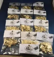 WHOLESALE LOT: 520 Roll Lock Safety Pin Backs - Gold Tone for Brooches & Buttons