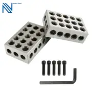 1-2-3 Blocks 0.0001" Precision Ground 23 Holes set Matched Mill Machinist