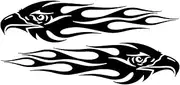 Eagle Car Sticker, Vehicle Stickers - Automotive Decals, Flame Eagle Sticker, Motorcycle Decal, Motorcycle Sticker, Car Exterior Accessories
