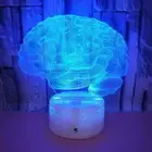 Illusion Lamp Brain 3D Table Night Light Room Decor Desk Lamp Lights Multicolor