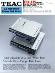 TEAC FD-335HF 3.5" Internal Floppy Disk Drive Supper Slim 19 mm
