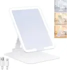 Travel Makeup Mirror with Lights: 1000Mah Rechargeable Lighted Makeup Mirror wit