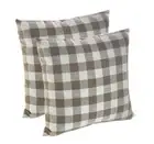 Liza Coastal Linen Decorative Throw Pillow, 18" x 18", Set of 2, 18 x 18, Tau...