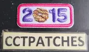 GIRL SCOUT 2015 COOKIE TAB PINK WHITE PURPLE PATCH