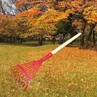 Grass Leaf Rake Lawn Rake Grass Removal 9 Tines Mini Lightweight Garden Rake