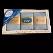 New Vintage Yardley English Lavender Soap Set Of 3 X 3.5 Oz Bars Sealed Box