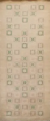 Neutral Wool Light Pink/ Beige Gabbeh Oriental Hand-made 10 ft Runner Rug 3x10
