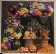 111pc Halloween Balloon Garland Arch Spiders Orange Purple Black Green