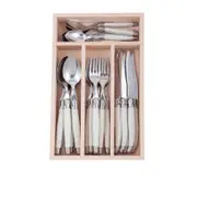Laguiole by Andre Verdier Debutant Cutlery Set 24pc White