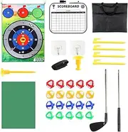 Golf Chipping Mat Set,Golf Hitting Training Mat | Golf Practice Mats Outdoor Play Equipment Stick Chip Golf Set Backyard Game for Adults Family Kids