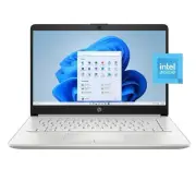 New HP Laptop 14" HD Intel Celeron N4120 16GB 64GB eMMC Webcam Office 365 Silver