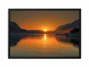 Midhnight Sun in Norway Framed Print Fine Art Poster Print