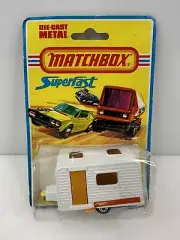 Vintage 1975 Matchbox Superfast #31 Caravan Camper Trailer White